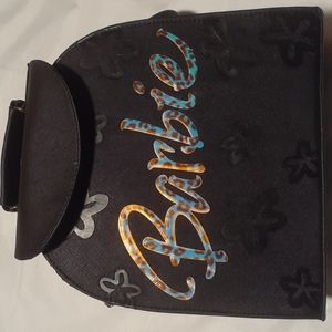 BARBIE HANDBAG/BACKPACK - BLACK FLOWER LEOPARD PRINT